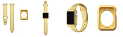Posh Tech Men's and Women's Gold Tone Silicone Band with Bumper for Apple Watch 42mm